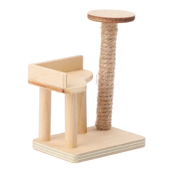 1:12 Lėlių Miniatiūrinės Medinės Katė Laipiojimo Rėmas Modelio Apdailos Reikmenys