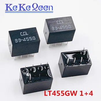 100vnt/Daug LT455GW LT455G 455G CQ 33-455G LT455 1+4 5Pin CINKAVIMAS-5 455KHz keraminiai filtrai signalo ryšio relės