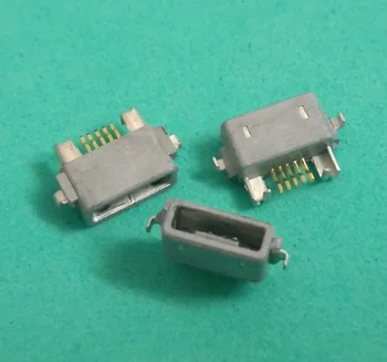 100VNT Micro USB Įkrovimo Jungtį Uosto Sinchronizavimas Xperia Z L36h L36i L36a C6603 C6602 C6606 įkroviklis dokas