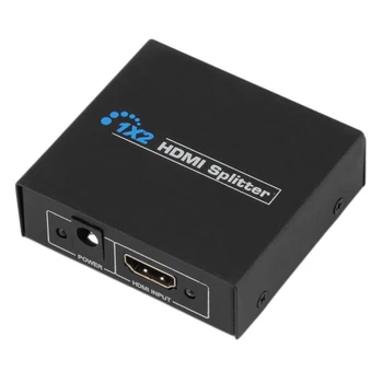 2 Port HDMI 2K Y Splitter 1 2 Būdas Išėjimo Veidrodis Ekranas o Video HD V 1.4 UK Kištukas