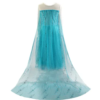 2018 Ledo ir Sniego Serijos Vasaros Suknelės Aisha Princesė Dress Helovinas Suknelės Mergaičių Mėlynos Suknelės