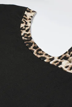 2020 M. Rudenį Kratinys Moterų Atsitiktinis Ilgomis Rankovėmis Estetinės Marškinėliai Viršuje Žiemos Leopard Megztinis Džemperis Camisas De Mujer Moda