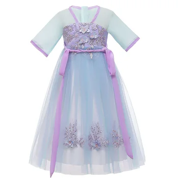 2020 Nauja Moteriška Ilga Suknelė Hanfu Vaikams Apsirengti Vaikų Drabužiai Princesė Dress Suknelė Šalis Atsitiktinis Suknelė 4-12 Metų