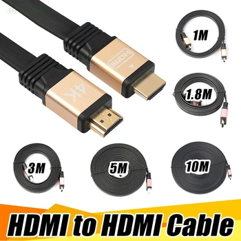 20pcs/daug 1m/1.8 m/3M/5M/10M HDMI Kabelis, V2.0 su 4K 30AWG HD 18Gbps 3D Garso Grąžinimo Ethernet HDMI Plokščio Kabelio Namų Žaidimų Xbox