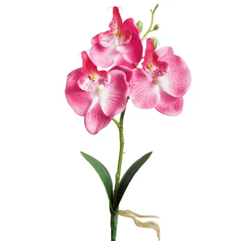 25cm 4 Spalvų, Dirbtinės Gėlės Triple Galvos Drugelių Orchidėja Šilko Gėlių Namuose Vestuvių Namų Puošybai Šalies Dropshipping &s