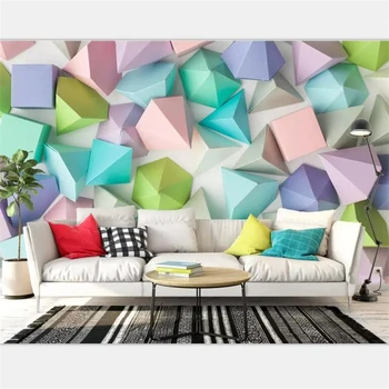 Beibehang Tapetai užsakymą gyvenimo kambario, miegamasis HD freskos Šiaurės minimalistinis geometrinis modelis, TV foną, sienų apdailai