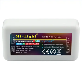 BSOD Milight RGB LED Juostos Valdiklis FUT037 4 Zonų DC12V 24V RF2.4G Blankesnė, 16 Mln. Spalvų Keitimas