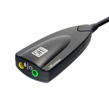 CYSM USB 2.0 Virtualus 5.1 Kanalų 3D Garso Garso plokštė Valdytojas 3.5 mm Stereo Kabelio su Adapteriu