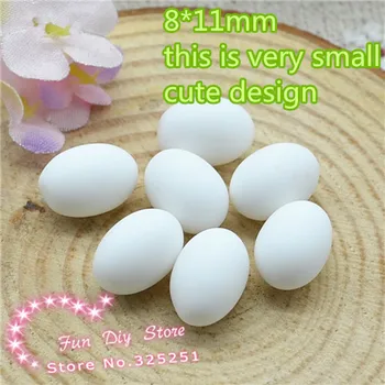 Derva mažas mielas 3D ančių kiaušinių amatų, apdailos 50pcs/lot 8*11mm