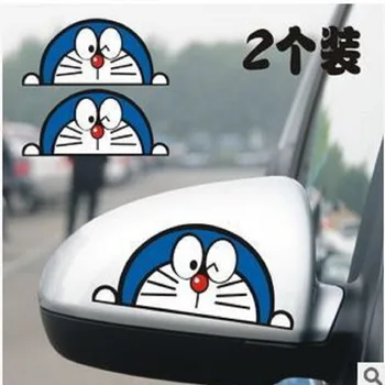 Doraemon žaislas, lipdukai juokingas animacinių filmų naujokas galinio vaizdo veidrodis etiketės universal vandeniui įbrėžimų padengti automobilių lipdukai mielas puošia