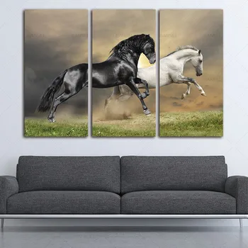 Drobės tapybos sienos meno Nuotrauka plakatus ir spausdina arklys ant drobės, namo apdaila už svetainės tapybos meno drobė be rėmelio
