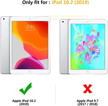 EasyAcc Odinis dėklas iPad 10.2 2019 iPad 7 aukščiausios kokybės PU Odos su Rašiklio Laikiklis Multi-Kampas Stovas ir Auto Pažadinti/Miego Dangtis