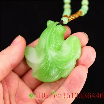 Green Jade Sidabrinis Pakabukas Žadeitas Dovanos Amuletas Kinijos Moterų Papuošalų Mados Raižyti Gamtos Žavesio Karoliai