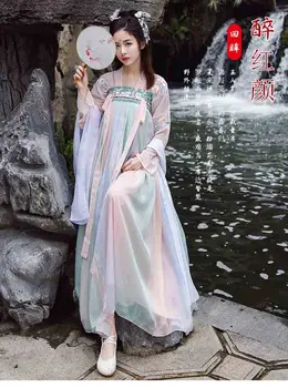 Hanfu Moterų Kinijos Tradicinės Pasakų Suknelė Fantasia Moterų Karnavalas Cosplay Kostiumų Vasaros Suknelė Hanfu Nustatyti Lady Plus Size