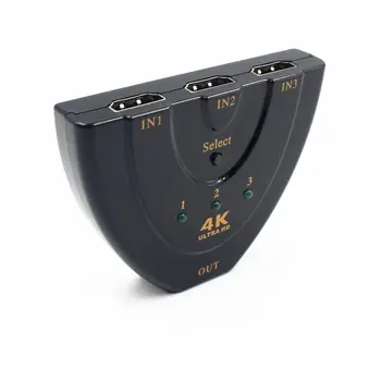 HDMI AUTOMATINIS Jungiklis Switcher 4K*2K 3D Mini HDMI Splitter 3 in 1 out Uosto Centru, DVD HDTV Xbox PS3, PS4 1080P karšto pardavimui naujas
