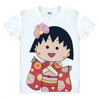 Japonijos Anime Chi-bi Maruko Mielas Marškinėliai Tee Vasaros trumpomis Rankovėmis Viršūnes Unisex Cosplay Dydis S-XXL