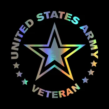 Kūrybos Jungtinių valstijų Armijos Veteranas į pensiją Automobilių Lipdukas Priedai Vinilo, PVC 15cm*15cm Motociklo Vandeniui Automobilio Lipdukas Stilius