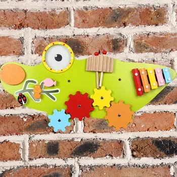 Logwood Vaikų žaislas mediniai žaislai Sienos Žaidimo Muzikos žaislas modelių Kūrimo Rinkiniai Švietimo žaislai, krokodilas Žaidimas vaikas