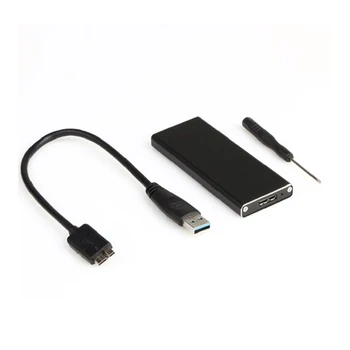 M. 2 Kietosios būsenos SSD Kietąjį Diską USB3.0 Kietojo Mobiliojo Standžiojo Disko Dėžutė NGFF M. 2 Aliuminio Lydinio Didelės spartos Išorinio Langelį