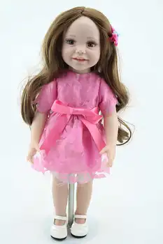 Mielas amerikos lėlė princesė pink dress visą vinilo kūno kūdikis reborn bonecas vaikai bebe gimtadienio dovana