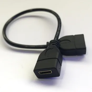 Mini HDMI Moteris Min HDMI Female C tipo pratęsimo kabelis 0.3 m
