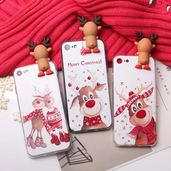 Mobiliojo Telefono dėklas HTC One X9 X10 U11 12 Plus Lėlės Padengti Kalėdų Senio Elnių, Lokių Krepšys