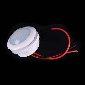 Naujos IR Infraraudonųjų spindulių Žmogaus Kūno Indukcijos PIR Sensorius Jungiklis 220V 50HZ apšvietimo Valdymo Lubų Judesio Jutiklis, Detektorius, skirtas LED Lemputė / Ventiliatorius