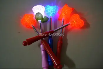 Nemokamas pristatymas 144pc/daug šviesos dalelės prilimpa LED Mirksi rose Stick Lazdele Princesė Gimtadienio Vaišės Žaislas Partijos Naudai