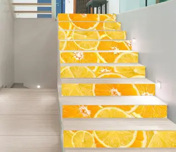Nemokamas pristatymas 3D Apelsinų Skiltelės apdailos Foto Freskos Vinilo Decal Plakatas Vandeniui už Kambarį Namų Dekoro 13Pcs/set