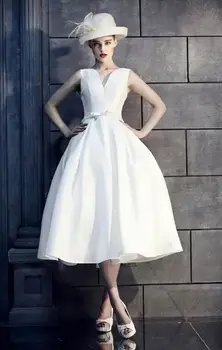 Pagal užsakymą Pagaminti 2020 Elegantiškas Satino Suknelė Vestuves Vestido De Festa Princesė Vestuvinės Suknelės V-kaklo Backless Prom Chalatai Klubas