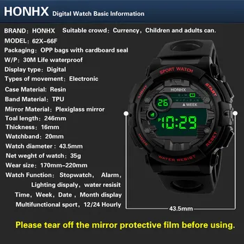 Prabangos Laikrodžiai Lauko Sporto Žiūrėti Vyrų Daugiafunkciniai Laikrodžiai Karinės LED Watch Data Sportas Lauko Relogio Masculino
