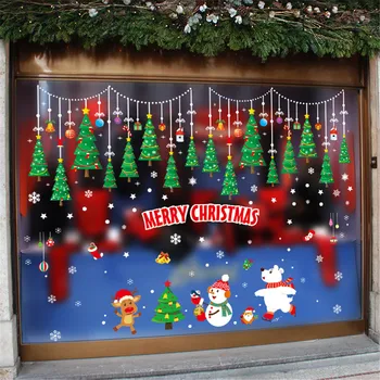Santa Claus Medžio, Sienos, Langų Lipdukai Kalėdų Dekoracijas Namams 