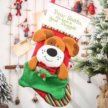 Santa Sniego Dovana Laikikliai Laikymo krepšys Pakabukas Kalėdų Eglutė Namų Dekoro Naujųjų Metų Kojinės, Kojinės Ornamentu Kalėdos Apdailos 62716