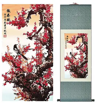 Tradicinės Kinų Meno Tapybos Namų Biuro Apdailos Kinų tapybos slyvų blossomPrinted tapyba