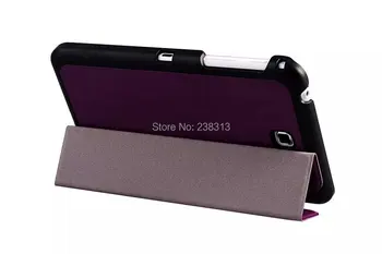 Ultra Plonas Aukštos Kokybės Crazy Horse Tri Sulenkite MagSmart Odos Stovėti Cover Case For Samsung Galaxy Tab 4 7.0 T230 T231 T235