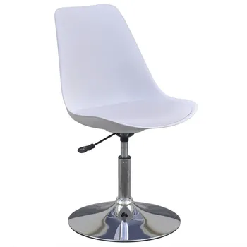 Valgomojo Kėdės, 4 vnt Reguliuojamo Aukščio Pasukama Baltos spalvos Valgomojo Kėdės