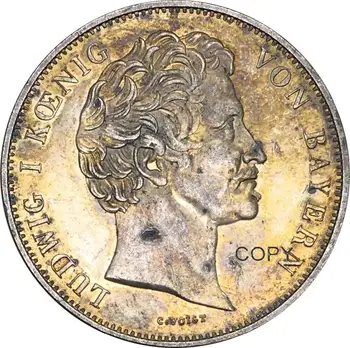 Vokietijos Valstybių 1842 2 Thaler 3 1/2 Gulden Liudvikas I Santuoka Žalvario, Sidabro Padengtą Kopijuoti Monetos