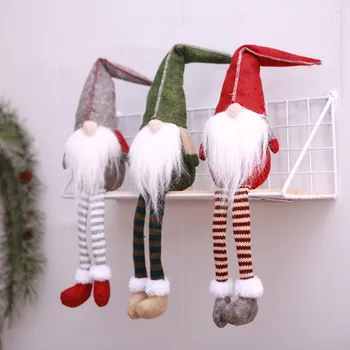 Švedijos Kalėdų Santa Claus Tomte Ilgos Kojos Gnome Pliušinis Lėlės Rankų Darbo Namų Dekoro Kolekcionuojamos Lėlės Darbalaukio Ornamentas 1
